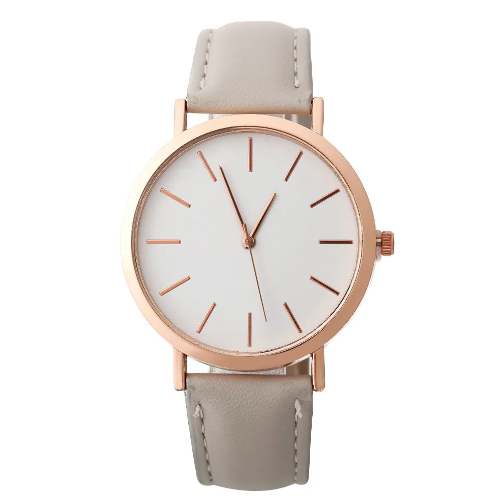 

NO.2 A2210 Simple Fashion Women Watch Leather Band Analog Casual Ladies Watch Quartz Round Wristwatches Female Clock relogio