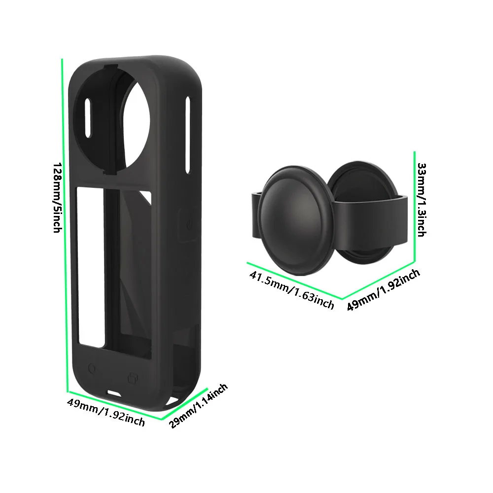 Фото Силиконовый защитный чехол для спортивной камеры Insta360 X5 и крышка объектива, аксессуары для защиты от царапин, черный, синий, красный №1