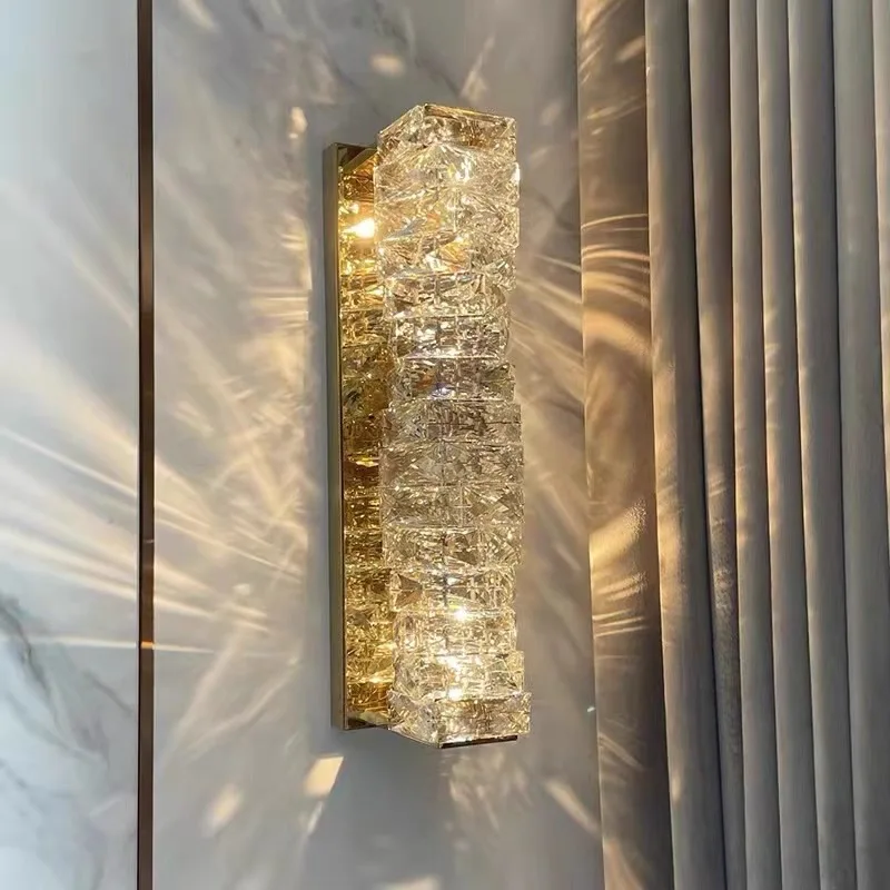 Купи Modern Luxury Wall Lamp Crystal Led Wall Light Bright Wall Sconce For Living Room Background Aisle Bedside Hotel Deco Lighting за 5,040 рублей в магазине AliExpress