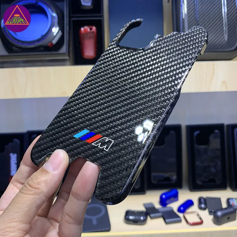 

Чехол из натурального углеродного волокна для iPhone 12 11 Pro Max, чехол для телефона с Логотипом BMW M Racing, задняя крышка для iPhon 11Pro 12Pro