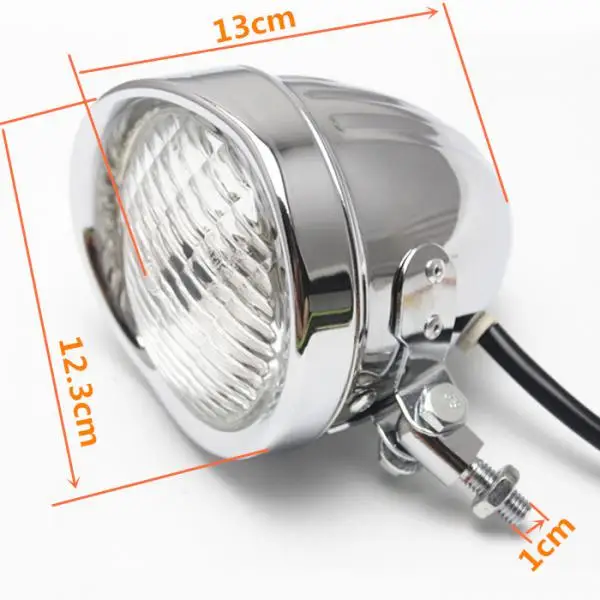 

Мотоциклетная фара для Bobber Chopper Chrome Clear