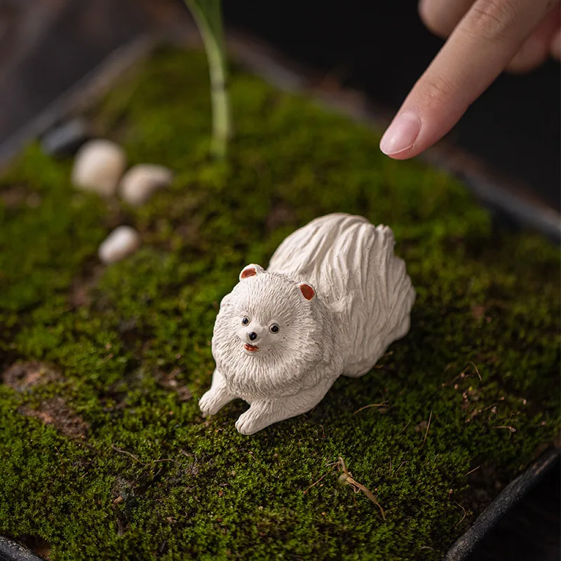 Креативный фиолетовый песок маленький чайный столик с украшениями в виде