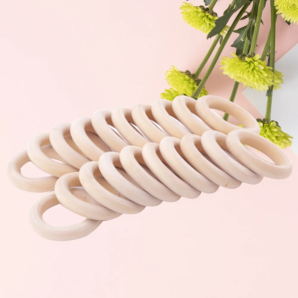

20pcs Wooden Ring Swinging Exquisite DIY Craft Wall Hanging Hanging Ornament Hanging Pendant for Living Room