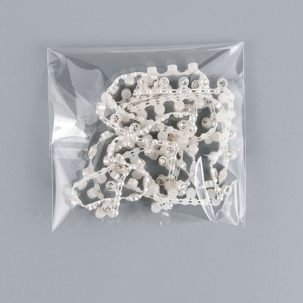 1 ярд бусин искусственный жемчуг отделка аппликация кружевная лента ремешок