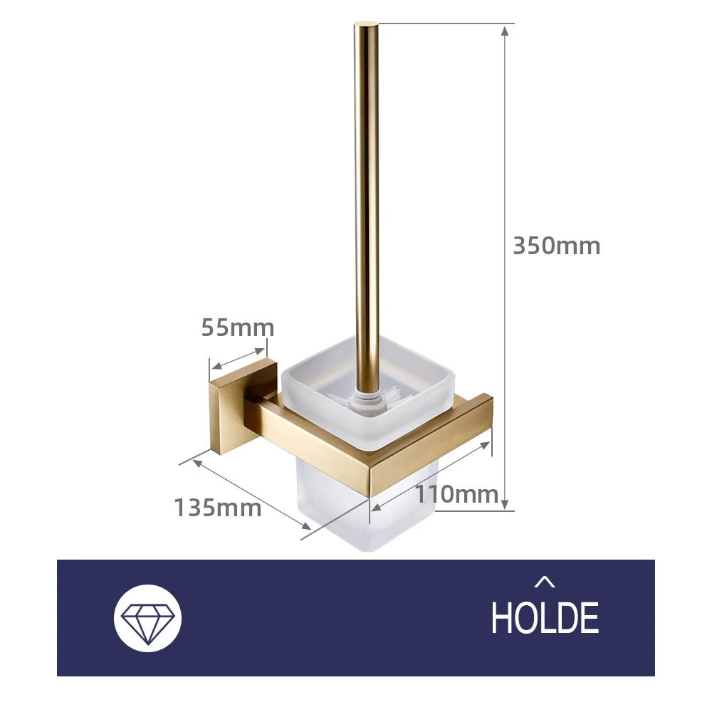 

Набор аксессуаров для ванной Bagnolux матовое золото
