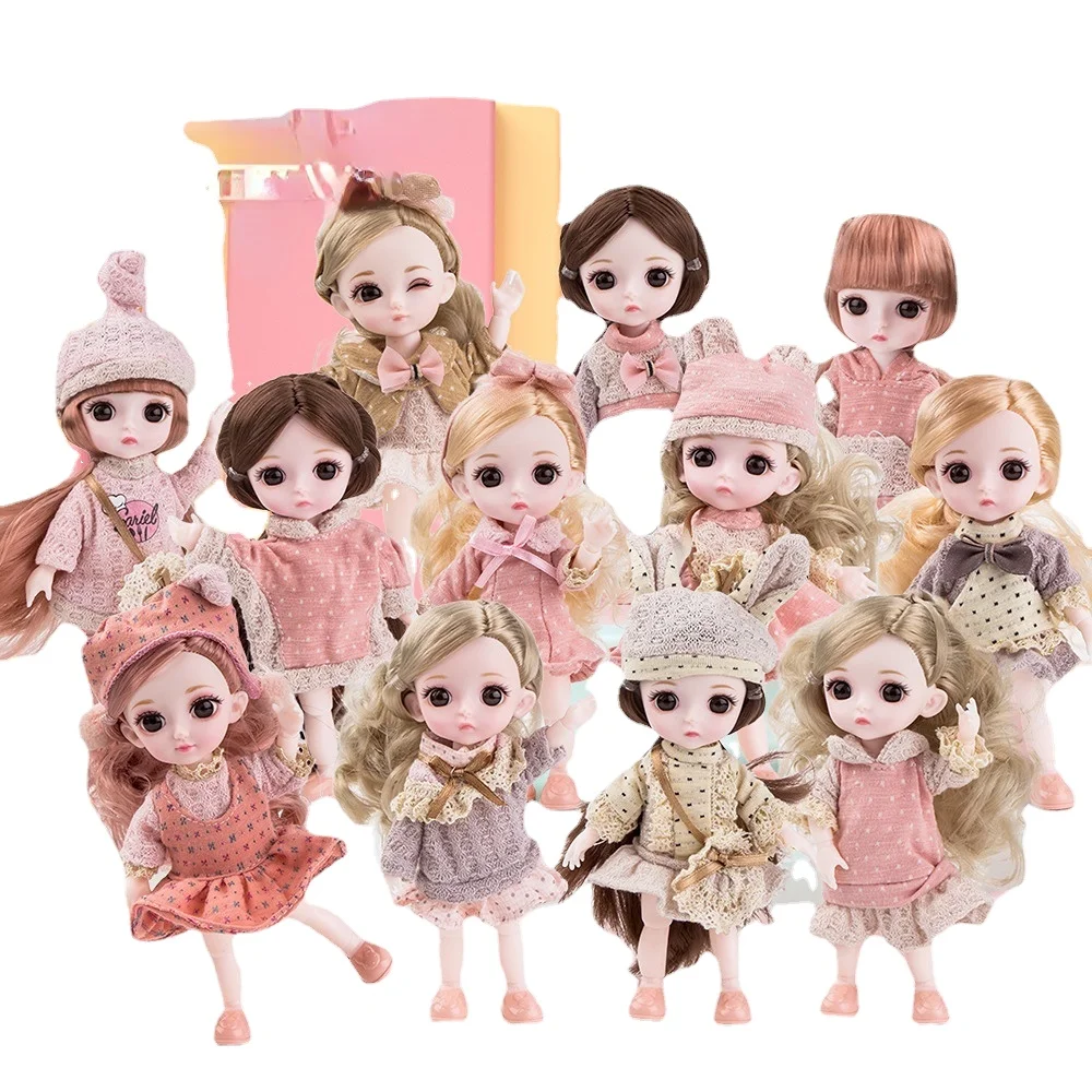 

16CM Girl Bjd Doll Doll 13 Joint Children's Gift Doll Can Change Clothes