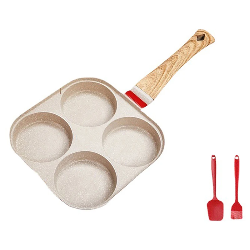 

Four-hole Frying Pot Pan Thickened Omelet Pan Non-stick Egg Pancake Steak Pan Cooking Egg Ham Pans Breakfast Maker Cookware