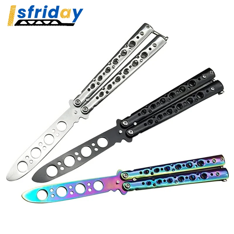 

Портативный тренировочный нож-бабочка, складной нож-бабочка из нержавеющей стали, тренировочные ножи, ножи-трансформеры, уличный тренер дл...