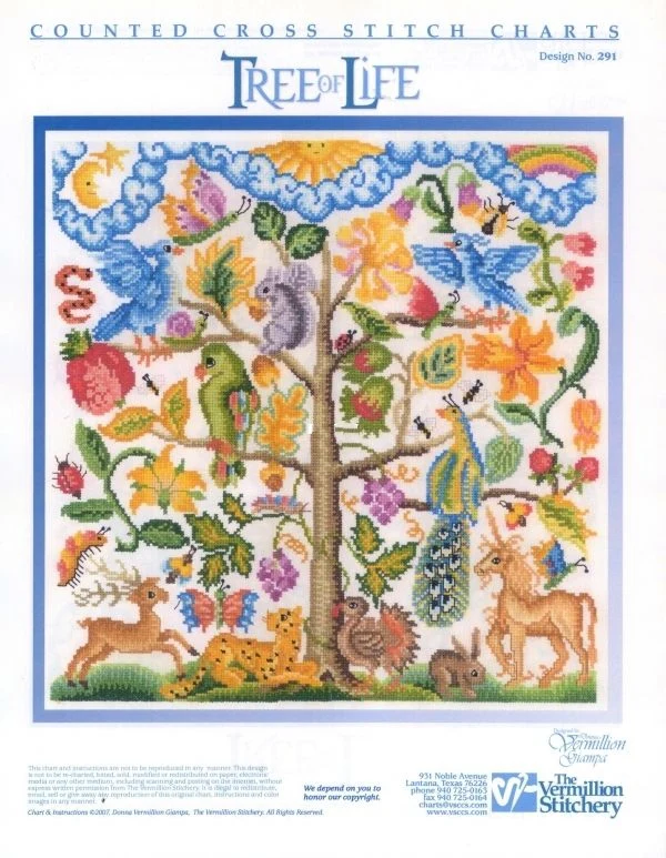 Набор для вышивки крестиком Древо жизни 45-45 подсчетов 16 карат 14 18