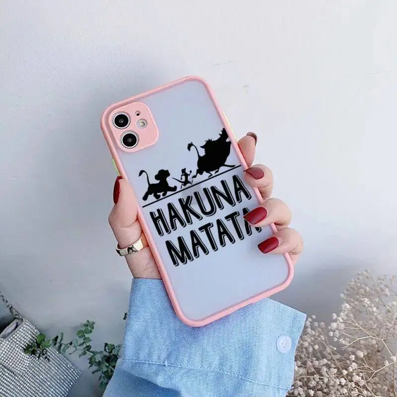 Чехол для телефона Hakuna Matata с симбой Король Лев iphone 13 12 11 Pro Max Mini XS 8 7 Plus X XR