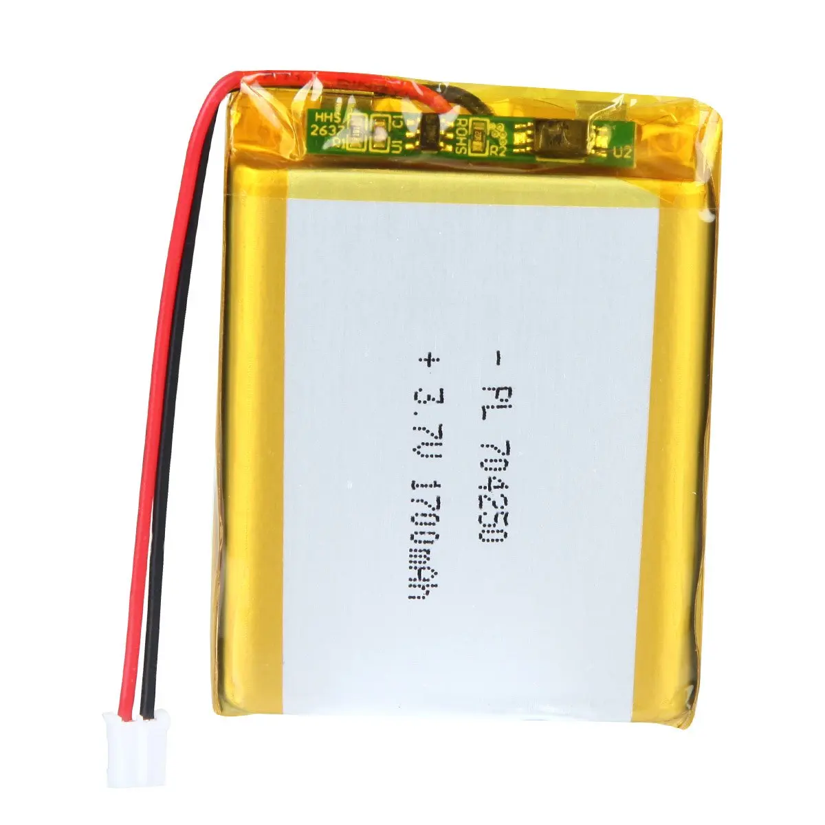 

AKZYTUE 3.7V 1700mAh 704250 Lipo Battery Rechargeable Lithium Polymer ion Battery Pack with JST Connector
