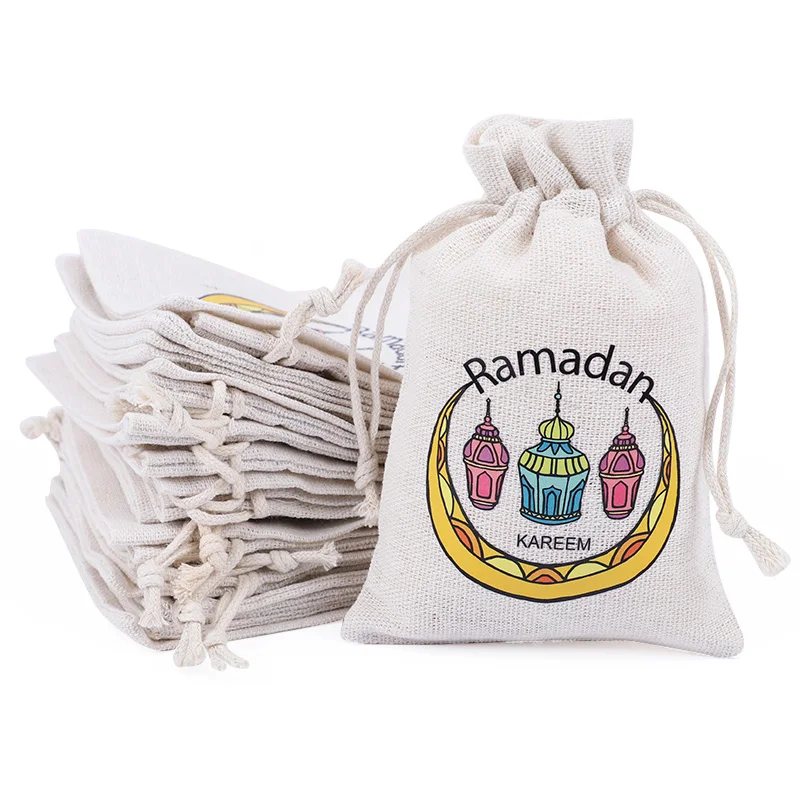 Льняные подарочные пакеты для Рамадан Карима  xunyihappy