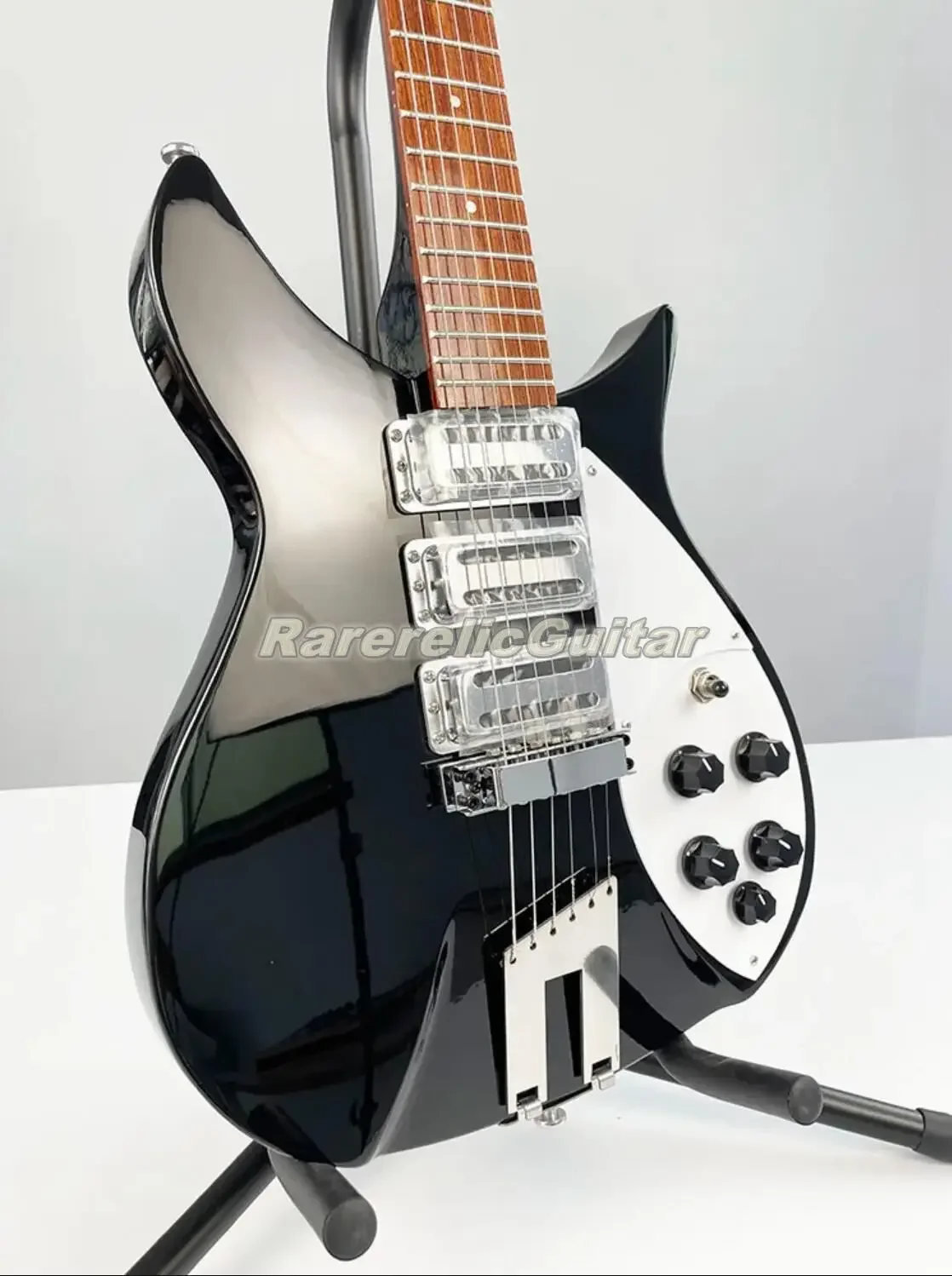 Улучшенная версия черная 325 6-струнная электрическая гитара Jetglo 527 мм короткая