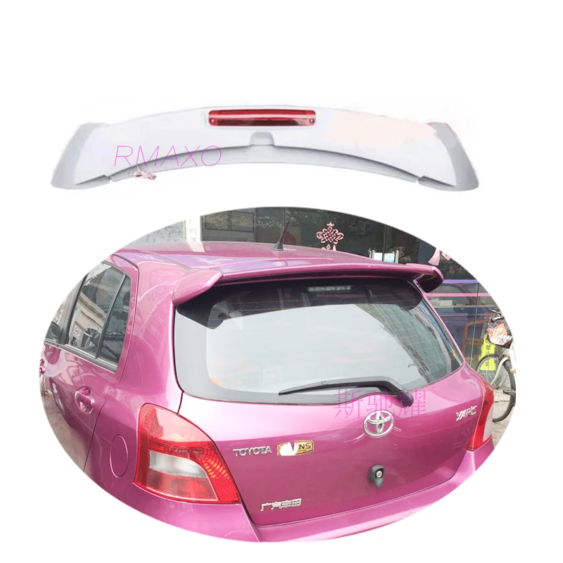 Спойлер для хэтчбека Yaris 2008-2013 Toyota vitz whit спойлер на фонарь ABS Пластиковый материал