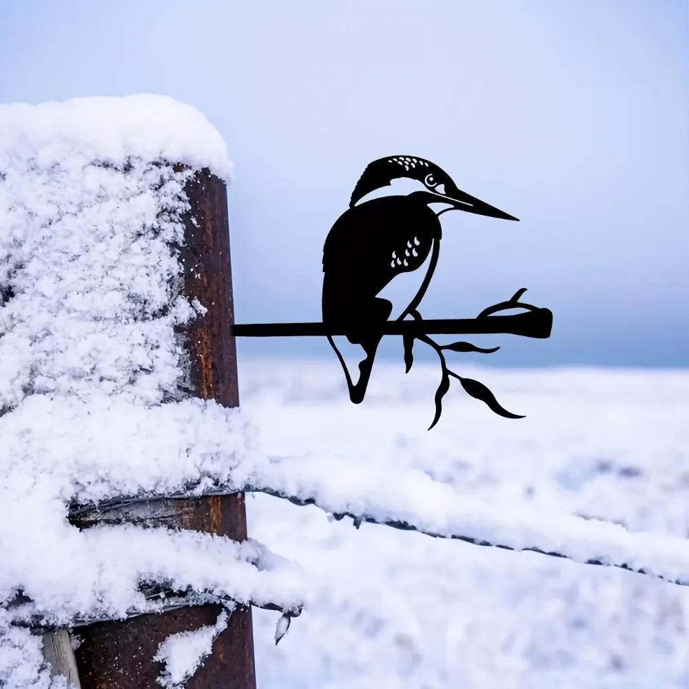 1 Шт. Декоративный Садовый Кол С Силуэтом Железной Птицы Художественный Дизайн