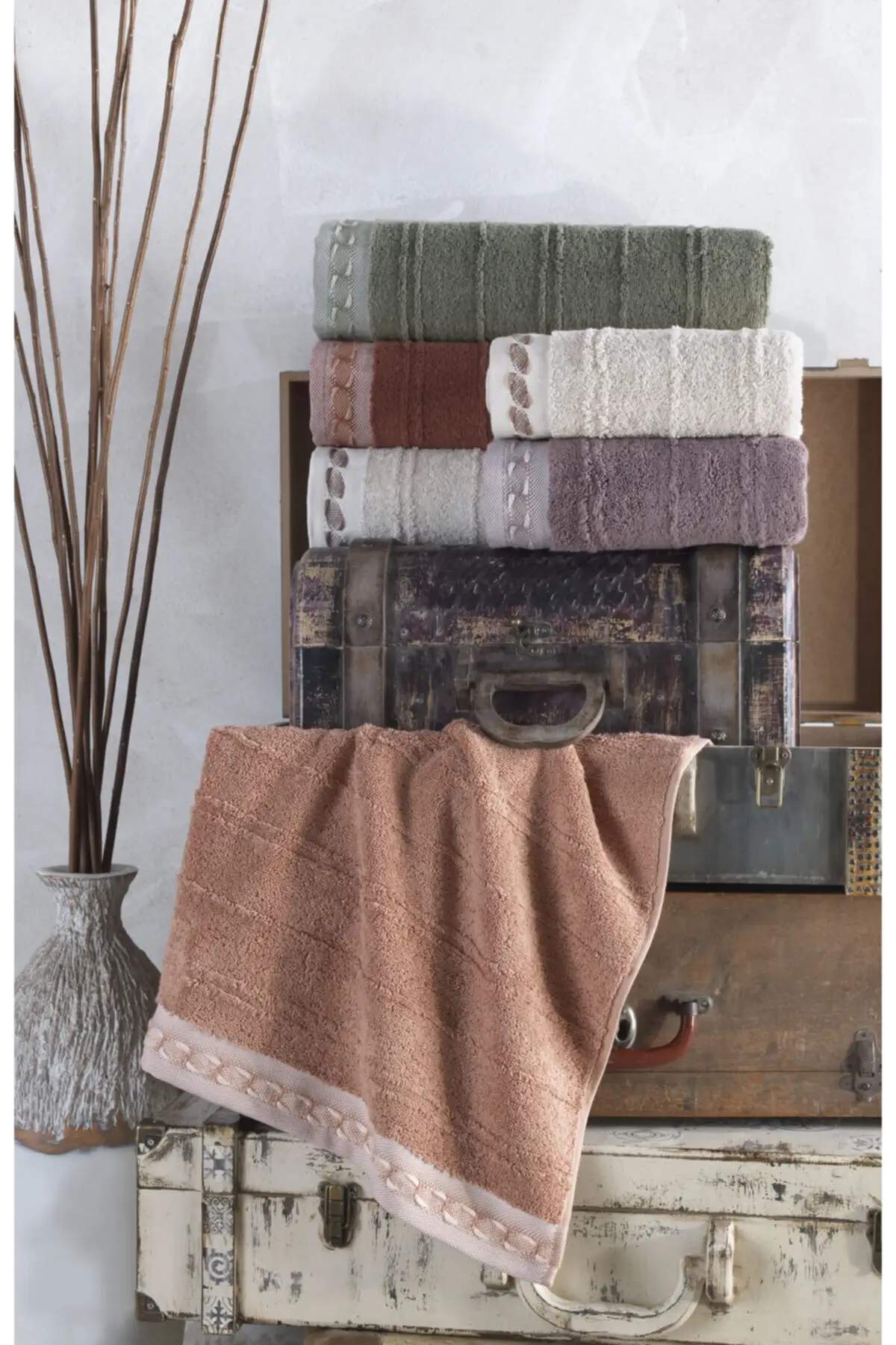 

Набор коричневых банных полотенец 6 дюймов «г. лак» 70x140 см