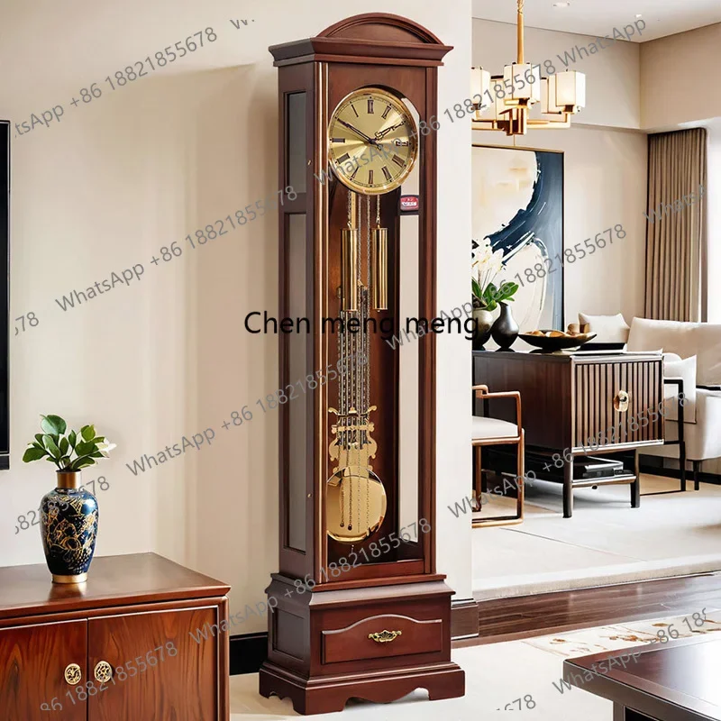 Фото Напольные часы Helmler для гостиной, элегантные, в стиле лёгкой роскоши, современные, простые, вертикальные часы A48 №2