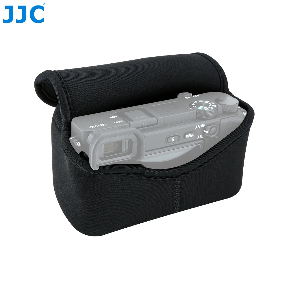 

JJC Mirrorless Camera Pouch Soft Neoprene Bag Case for Sony ZV E10 A6600 A6500 A6400 A6300 A6100 Canon PowerShot Nikon P7800