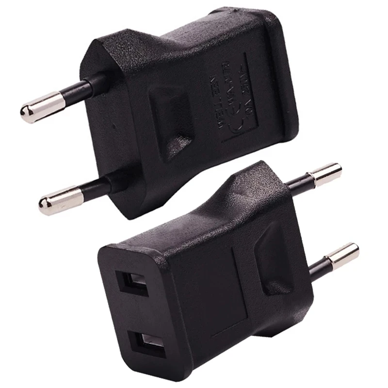 

10pcs EU Euro TO 1-15R Europe Male USA 2Pin AC Travel Power Adapter Converter Electrical Equipment Plugs Connector