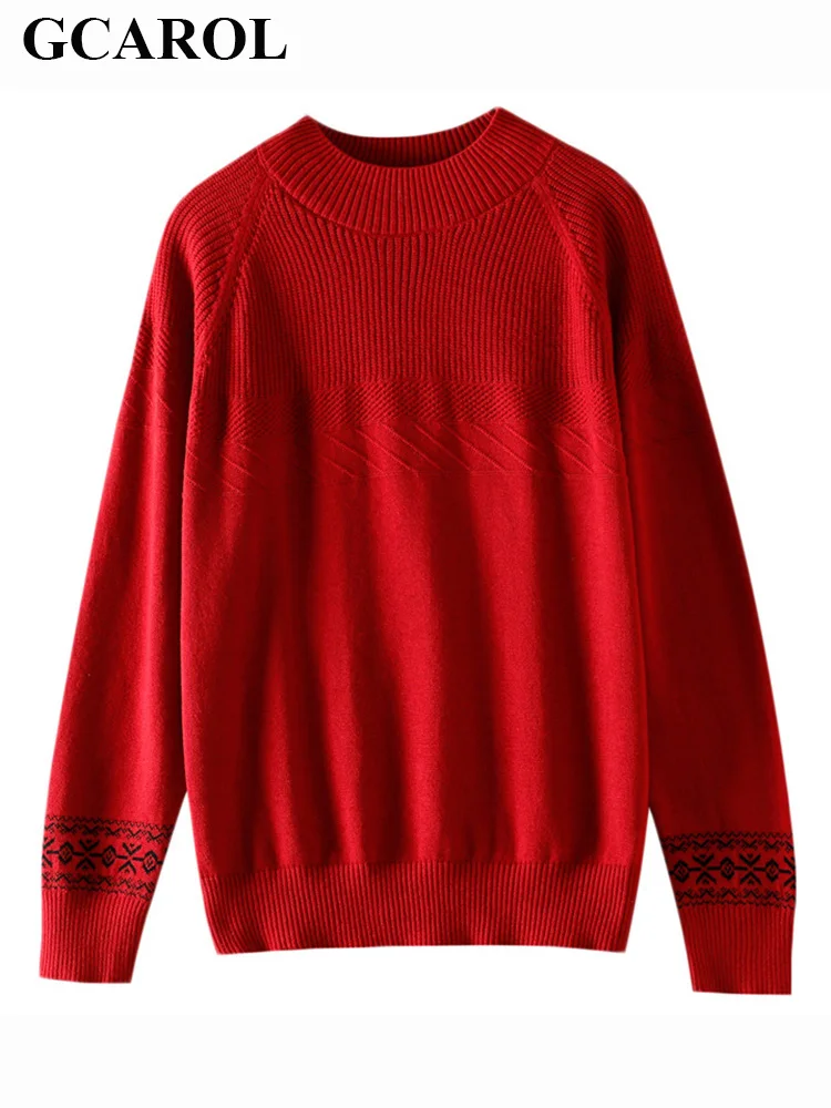 

Women Jacquard Floral Cotton Sweater Autumn Winter Vintage Vertical Stripes Spliced Knit Jumper Elegant Fashion Warm Pullover