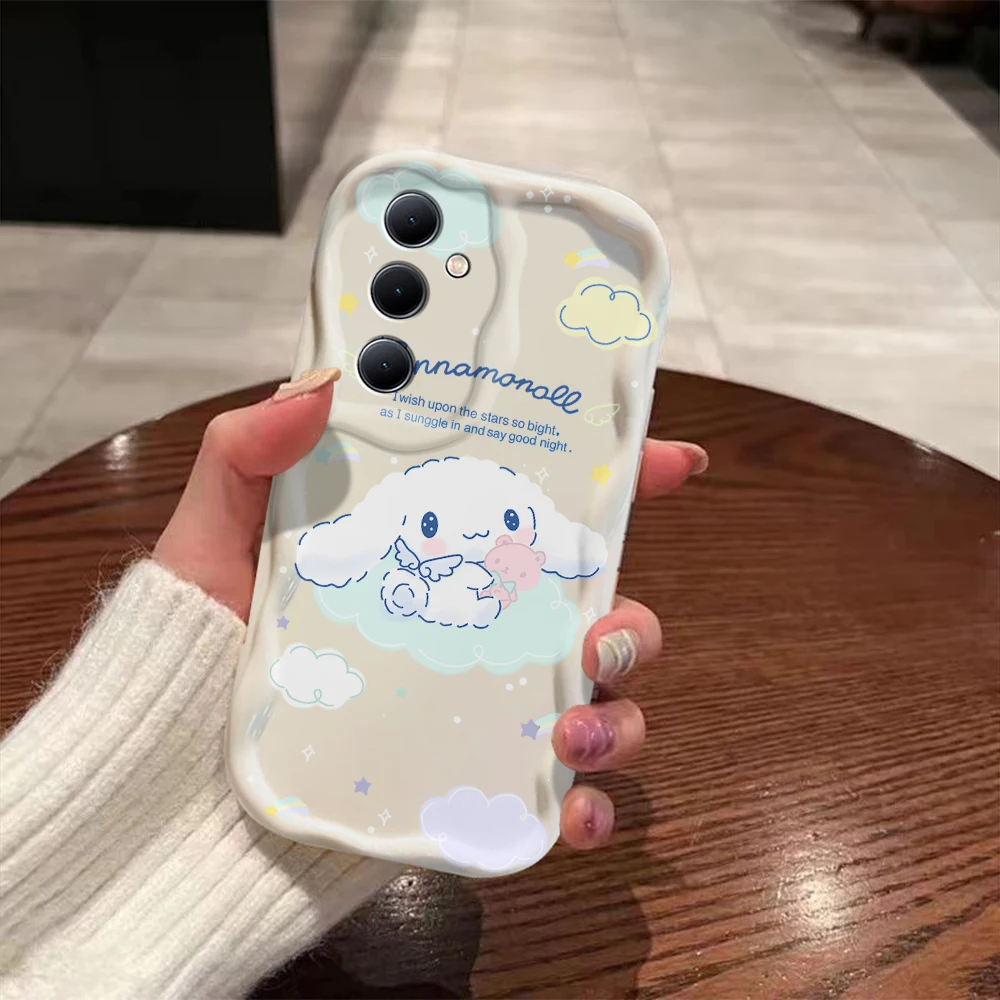 Sanrio Hello Kitty Cinnamoroll 3D Wave чехол для OPPO A98 A94 A93 A92 A79 A78 A76 A58 A57 A55 A38 A33 A17 2020 4G 5G задняя