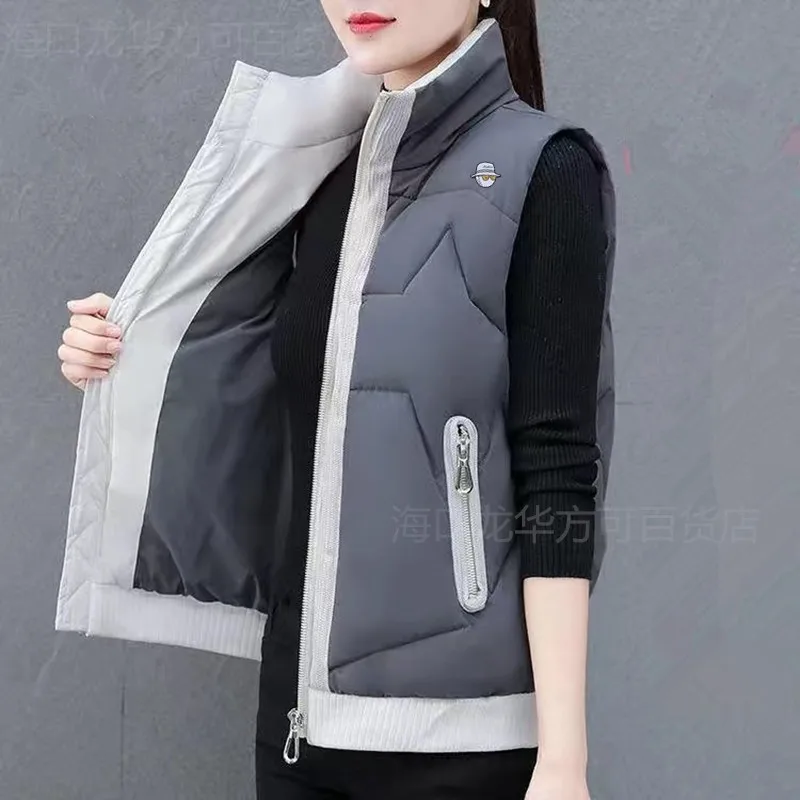 

Golf jackets Vest for women Winter Korea trend down cotton waistcoat windproof warm Golf wear Light soft loose Ladies golf coats