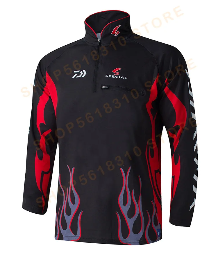 

New 2021 Brand Dawa Men Fishing Clothing UV Protection Moisture Wicking Breathable Fishing Clothes Long Sleeve Fishing Shirt