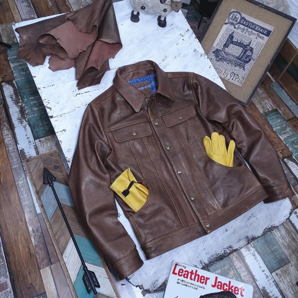 Итальянская антиба растительная дубленая козья кожа металлический профиль ковбой