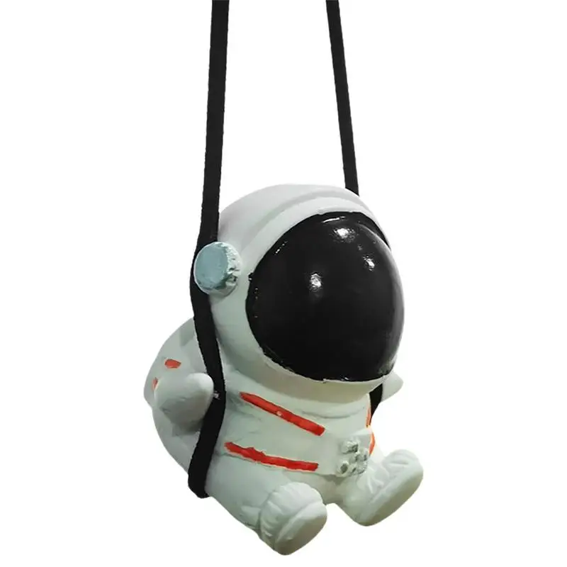 

Swing Astronaut Shaped Car Pendant Cartoon Car Rear View Mirror Hanging Ornaments Car Goods Interior Accessories Car Ornament