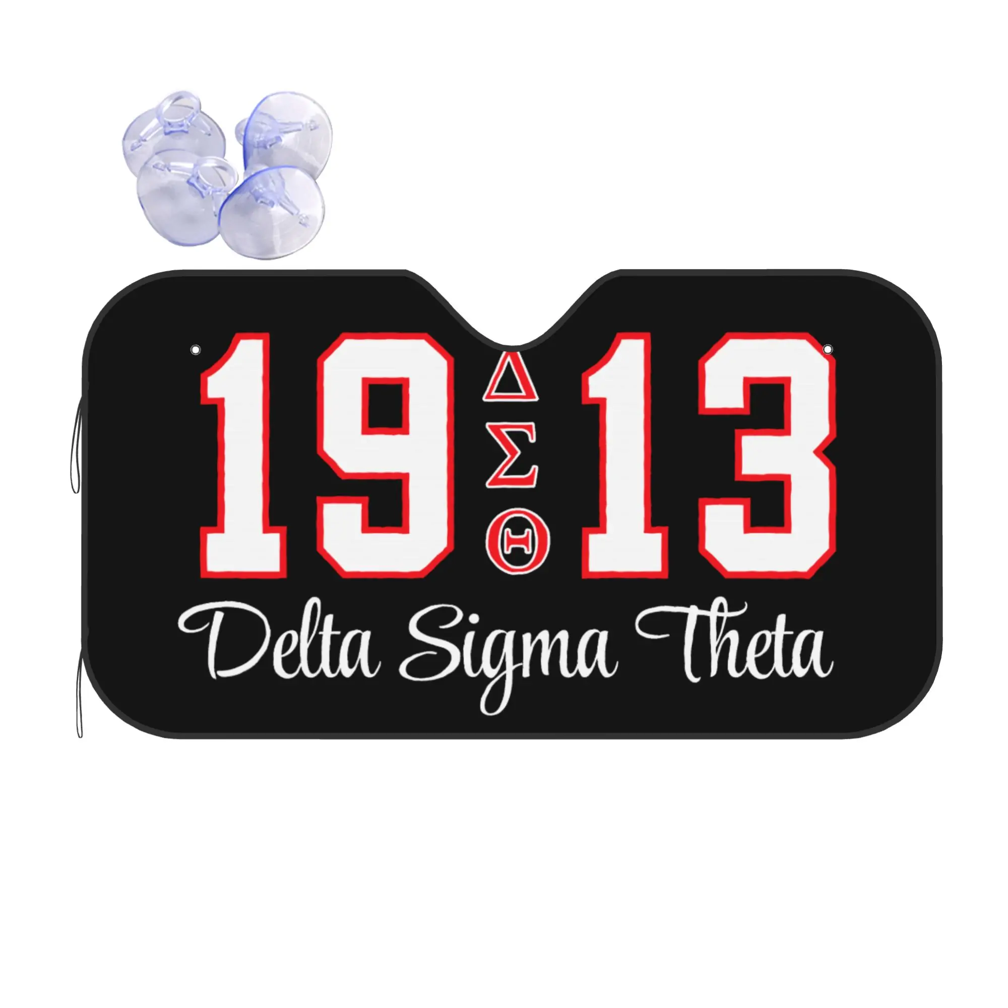 Фото Солнцезащитный экран для лобового стекла автомобиля Delta Sigma Theta Sorority 1913, солнцезащитный отражатель, защитный козырек, экран-накладка на лобовое стекло автомобиля. №1