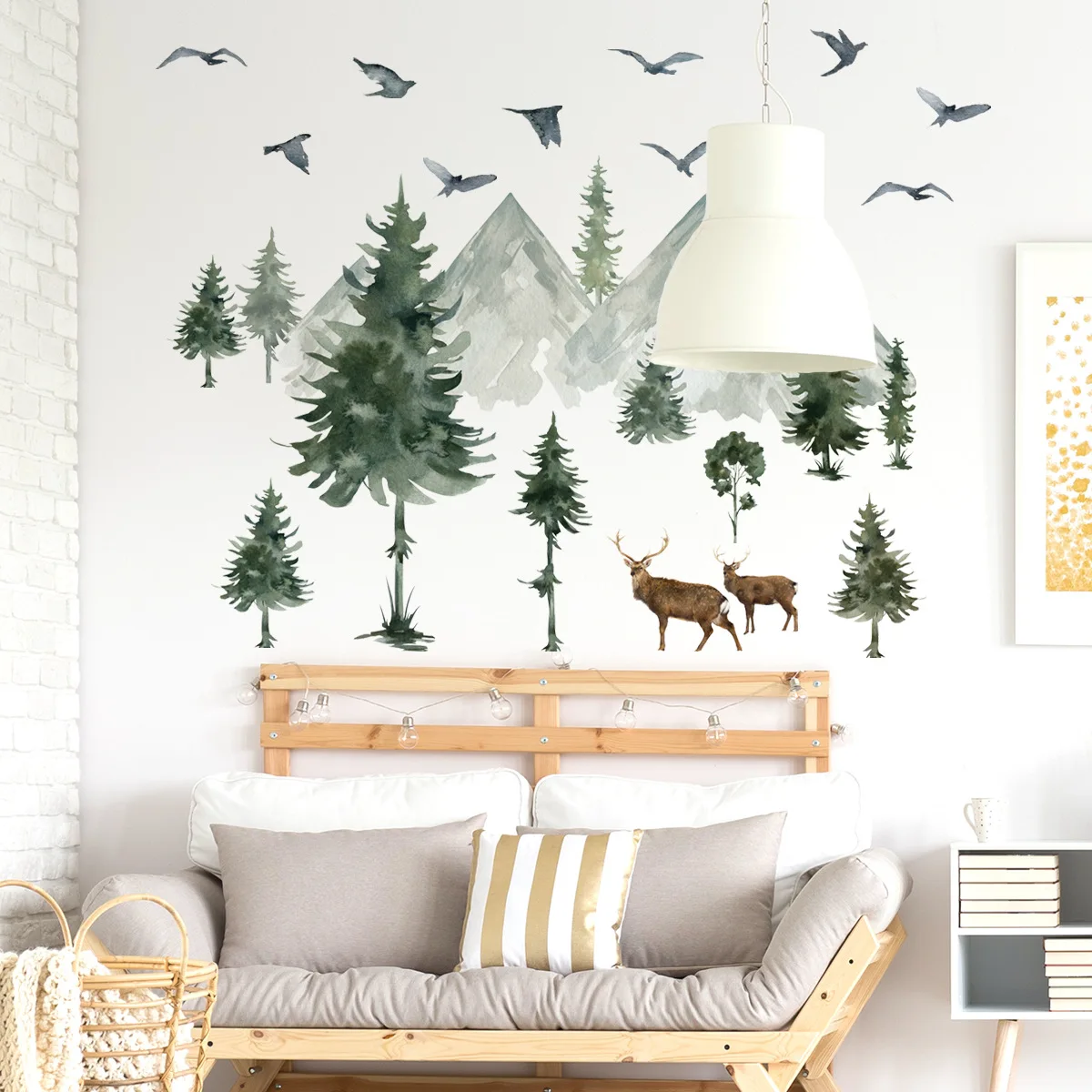 

Wall Stickers Big Tree Bird Wall Stickers Background Wall Room Decoration Wall Stickers Self-adhesive Wall Stickers