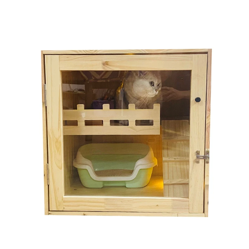 Cat Villa Solid Wood Home Cat Nest Cat Cage Dog Cage Cat Cage Pet Cage Cattery