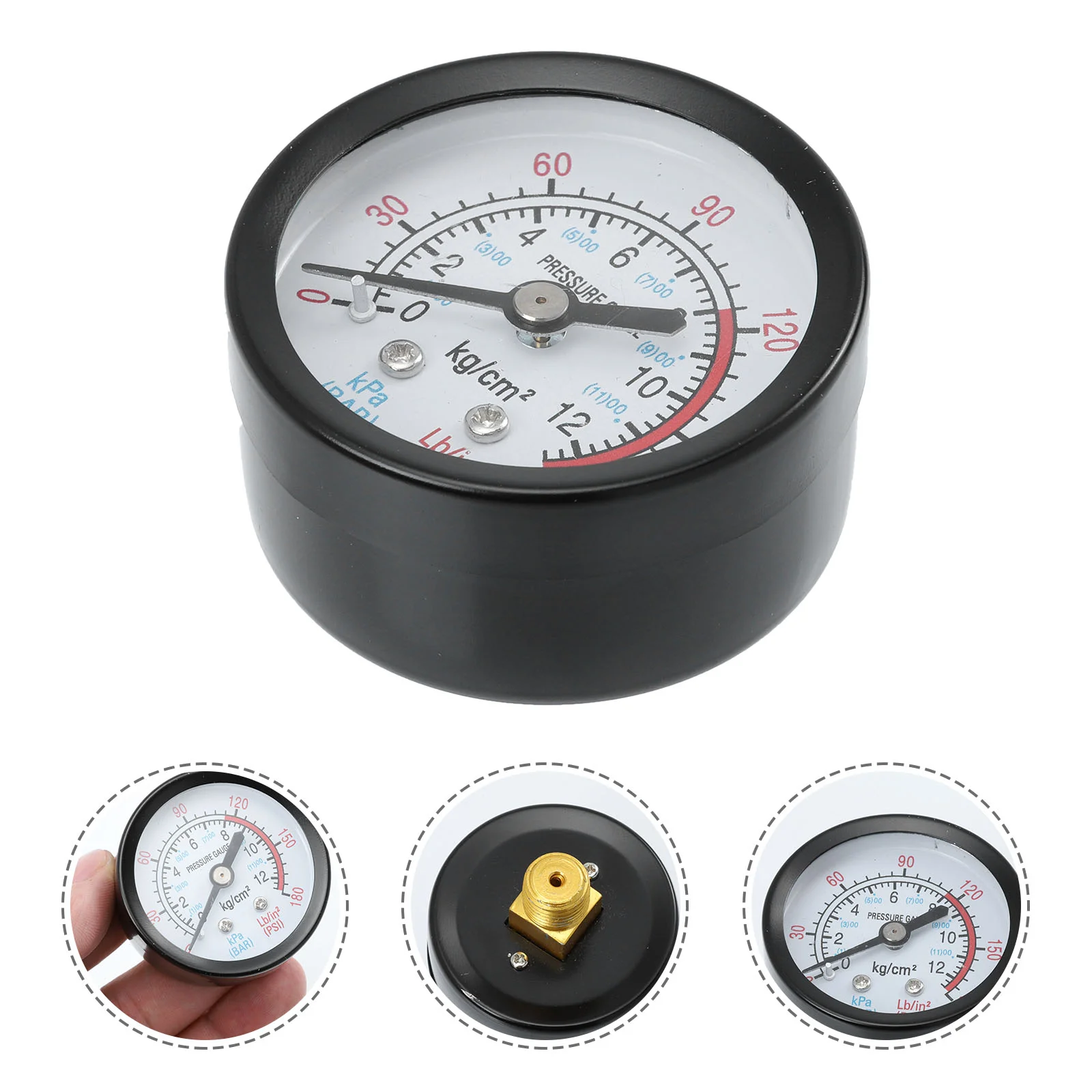 

Air Gauge Pressure Tank Compressor Plumbing Testing Tool180Psi Measuring