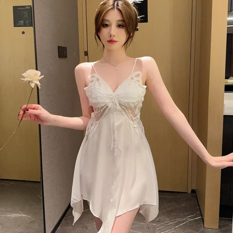 Халат женский из 2 предметов белый шелковый халат домашняя одежда кружевное