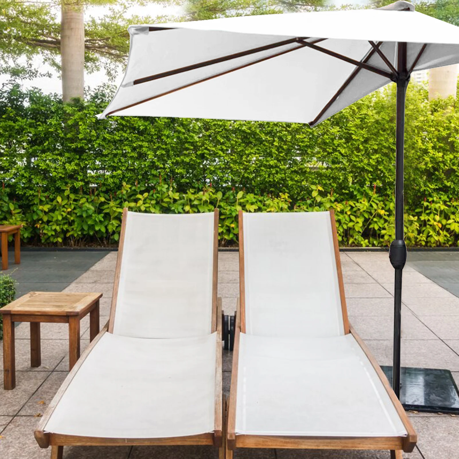 Наружный полузонт полиэстеровый солнцезащитный зонт сменная ткань для защиты от