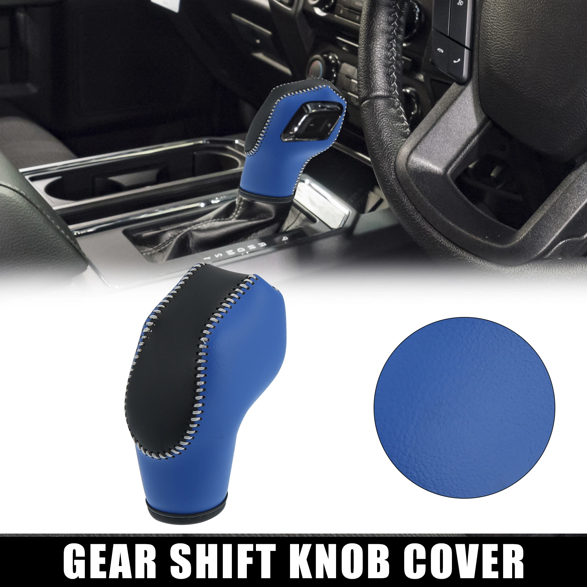 

Uxcell Car Faux Leather Gear Shift Knob Cover for Ford Focus 2012-2018 Escape 2013-2019 Fusion 2013-2016 Fiesta Transit