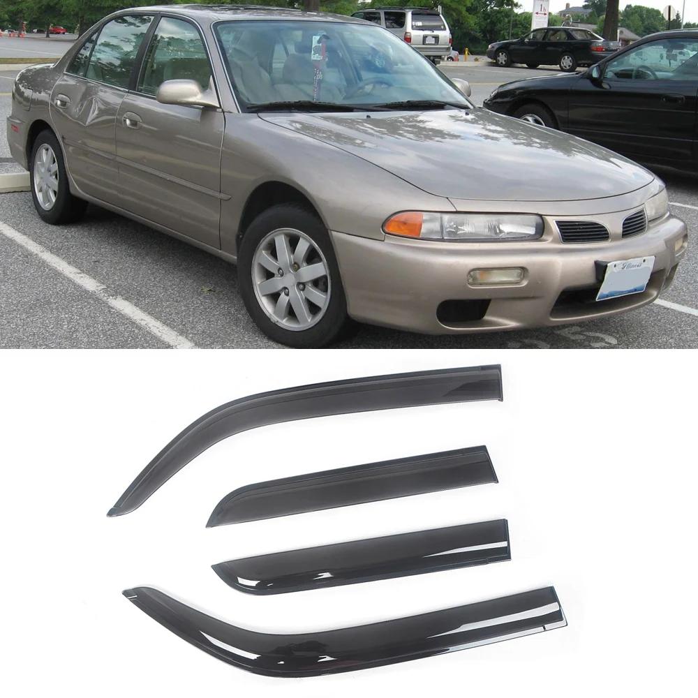 

For Mitsubishi Galant 1996-2010 Auto Black Tinted Car Side Window Visor Guard Vent Awnings Shelters Rain Guard Door Ventvisor