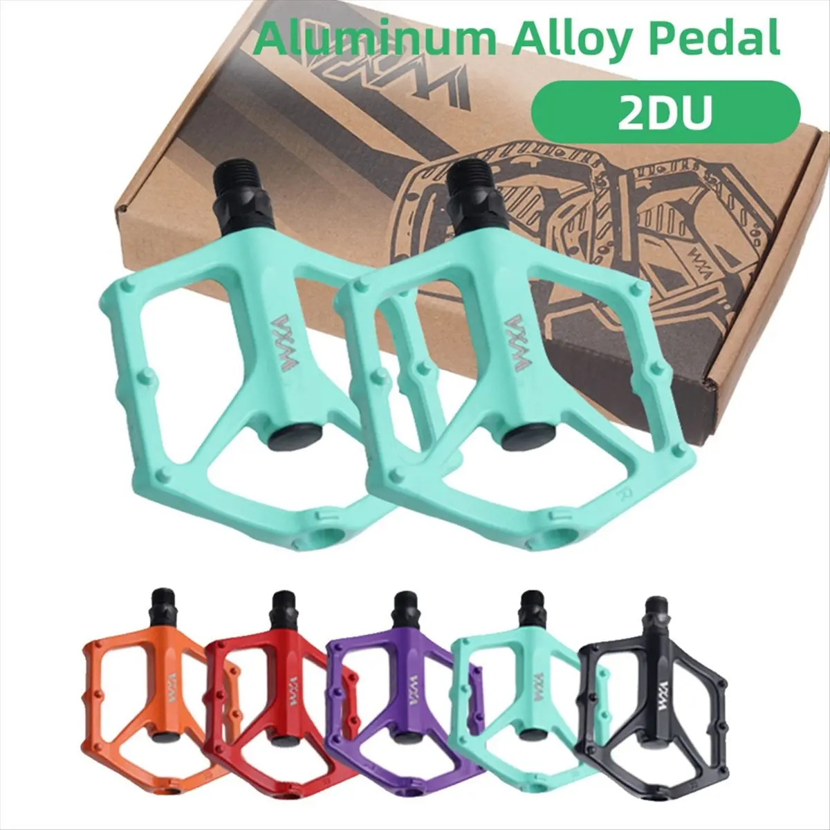 Фото Велосипедные педали ABXY, 2 шт., сверхлегкие, для BMX, MTB, шоссейных велосипедов, нескользящие, из алюминиевого сплава, красные №3