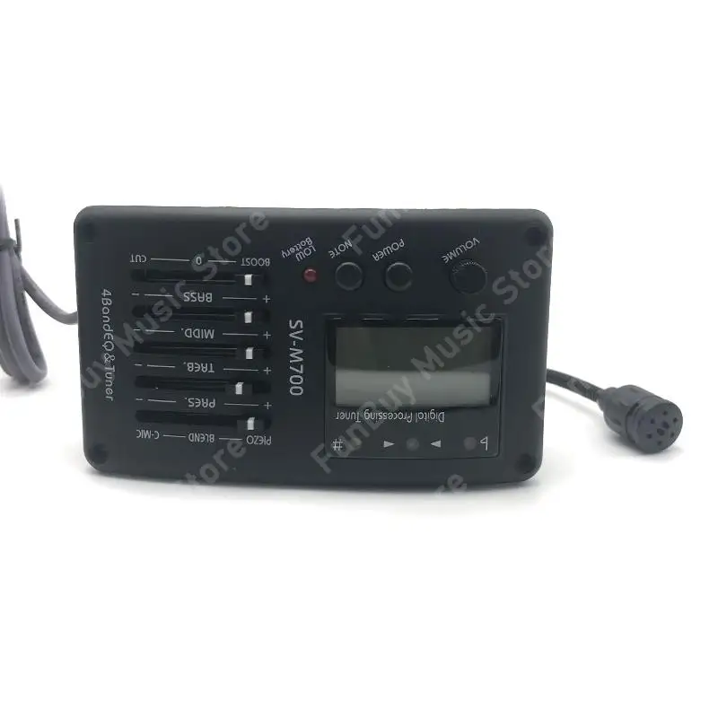 SV-M700 4-Полосная Акустическая гитара EQ эквалайзер с тюнером и