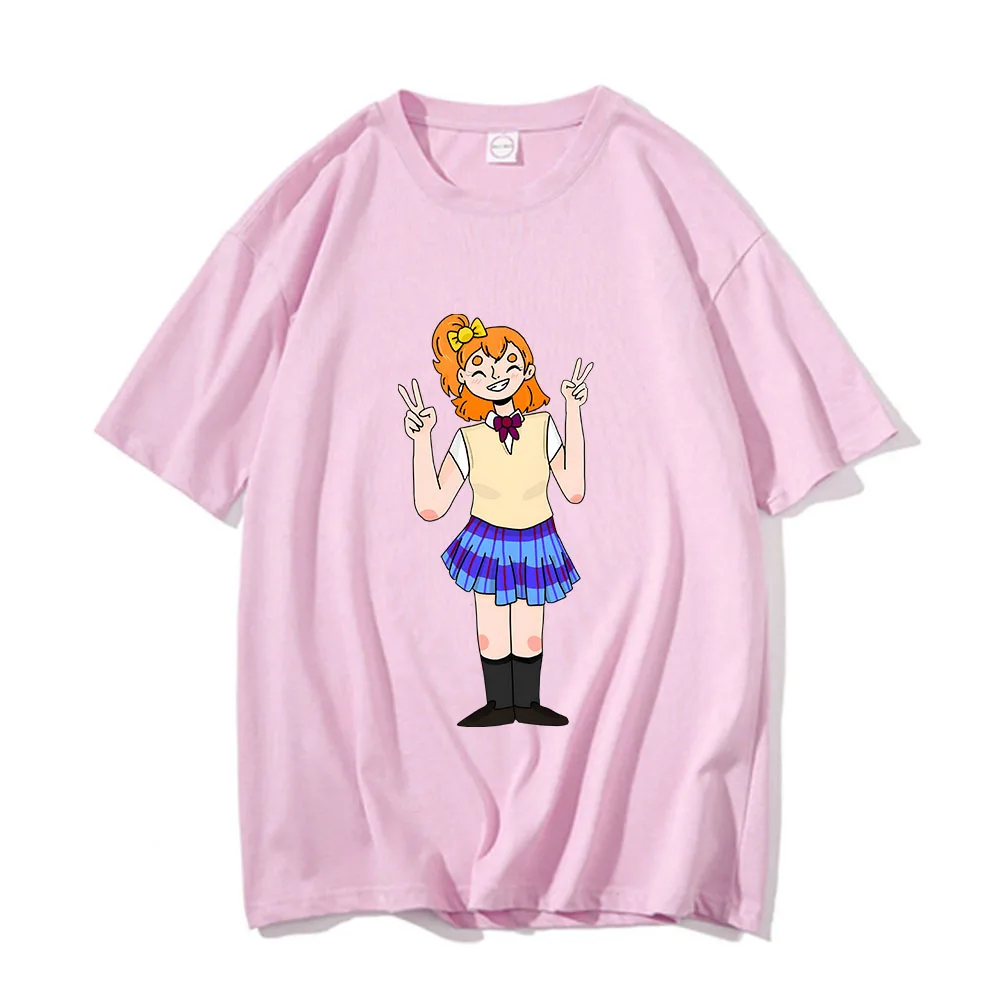 

LoveLive! School Idol Project Kousaka Honoka T-shirts Men Korean Style Tshirts 100% Cotton T Shirts Manga/Comic Four Seasons Top