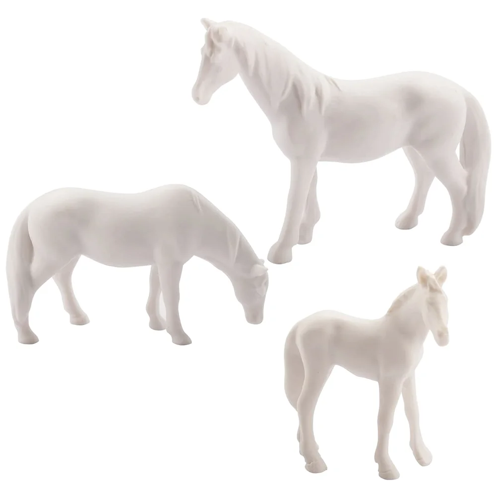 

Horse Animal Statue Figurine Sculpture Miniature Resin White Decortiny Desktop Micro Figure Mythical Toy Model Toys Mini Garden