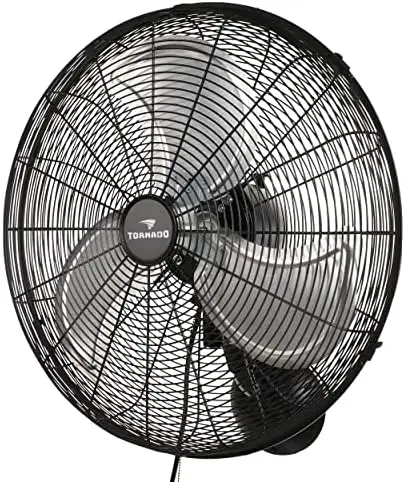 

20 Inch Pro Series High Velocity Oscillating Wall Mount Fan For Industrial, Commercial, Residential Use 3 Speed 5250 CFM UL Safe