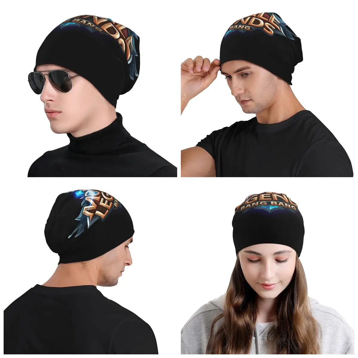MLBB Game Bonnet Шапка Вязаные шапки Мужчины Женщины Мода Унисекс Взрослые мобильные легенды Bang Bang MOBA Теплые шапочки Skullies Шапки (art.: 3920d23d2ffde) - 3920d23d2ffde