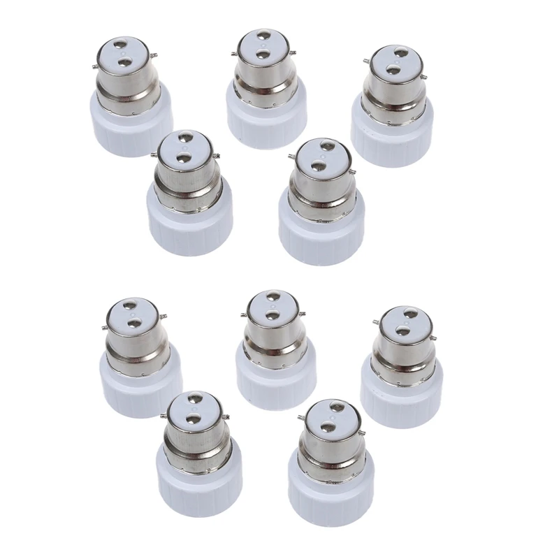 

Hot B22 To GU10 Lamp Light Bulb Base Socket Converter Adaptor 10 Pack