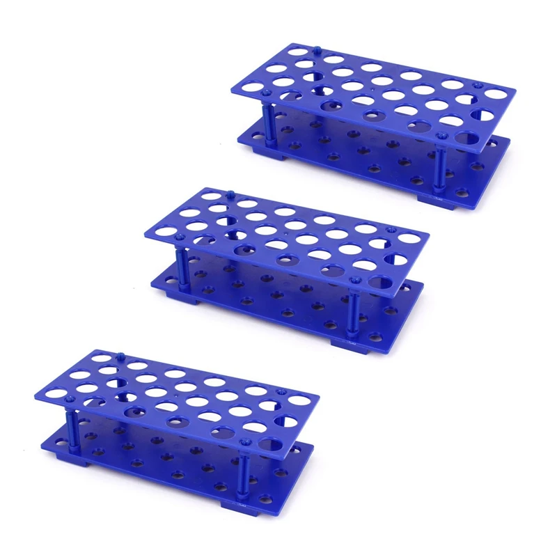 

3X Laboratory Plastic 28 Hole 17Mm Dia 15ML Centrifugal Test Tube Rack Holder