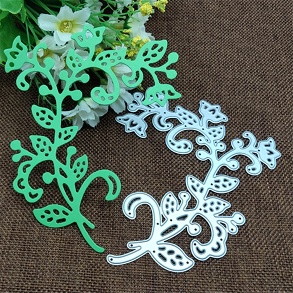 Металлическая Форма для резки 3d-цветов Листьев круглое отверстие этикетка