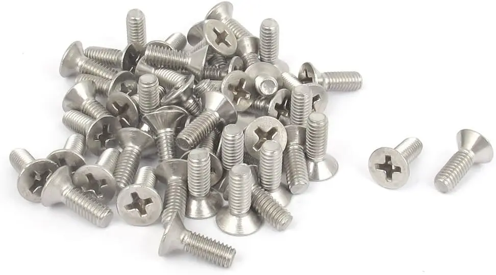 

M4x12mm Phillips Flat Crosshead Countersunk Bolts Machine Screws 50pcs