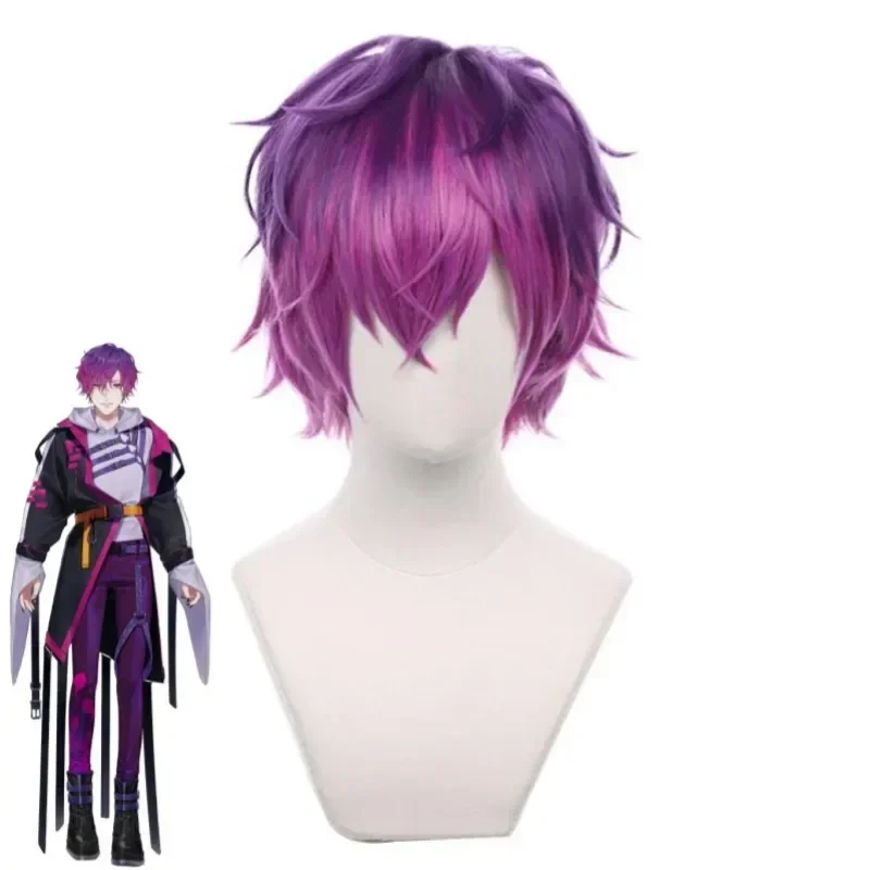 FC6YouTuber VTuber NIJISANJI Noctyx Uki Violeta Косплей Костюм Парик Аниме Наряд Хэллоуин