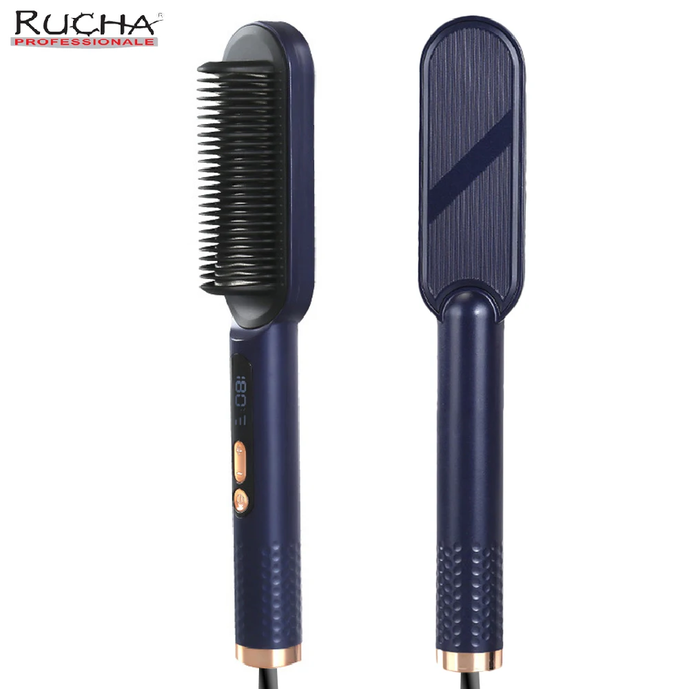 

Hair Straightener New Hot Comb Anti-scalding Ceramic Hair Curler Multi-speed Electric Straightening Comb Curling Iron Hairbrush