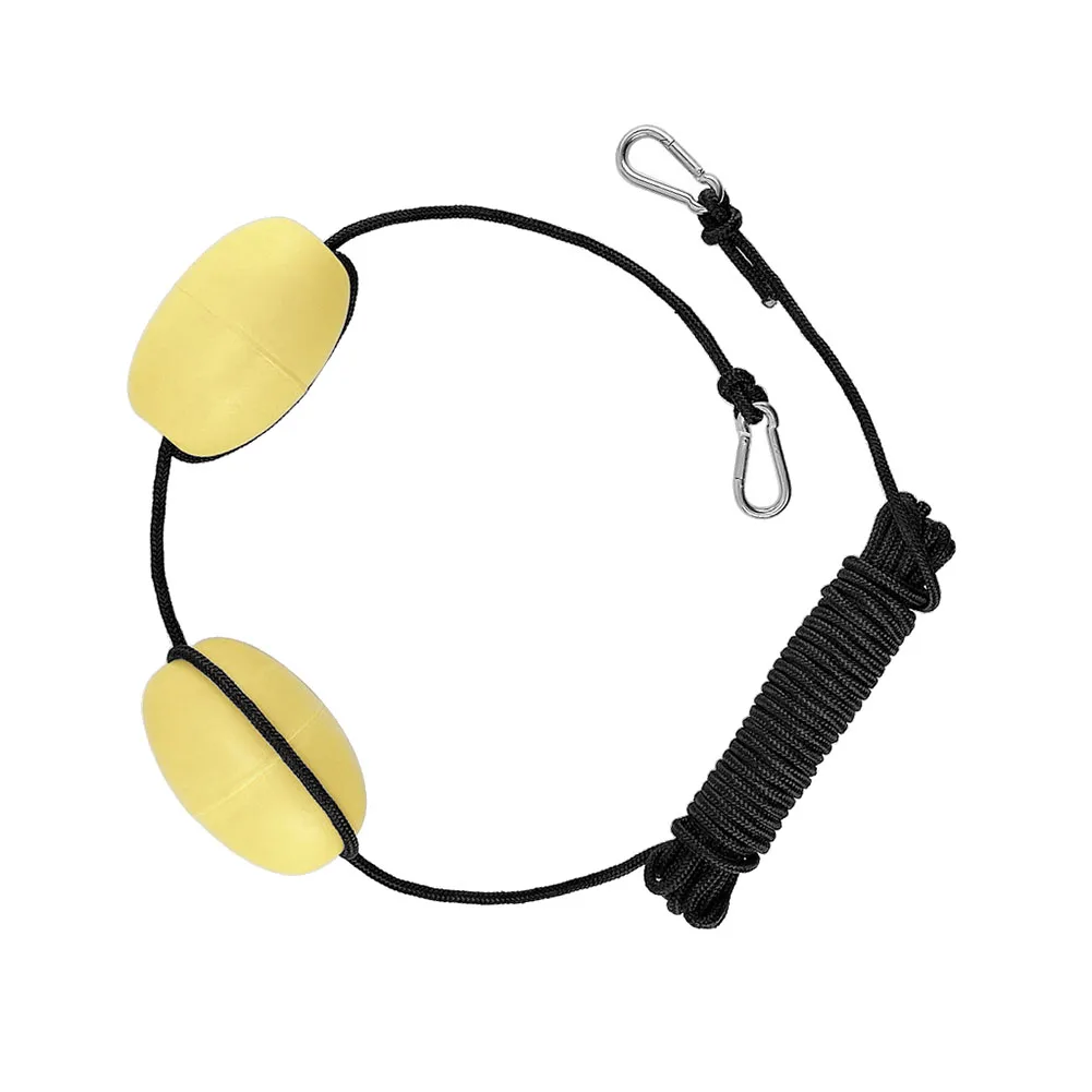

Kayak Tow Rope Boating Floating Throw Anchor Line with Dual Floats End Clips Kayak Safety Gear Accessories
